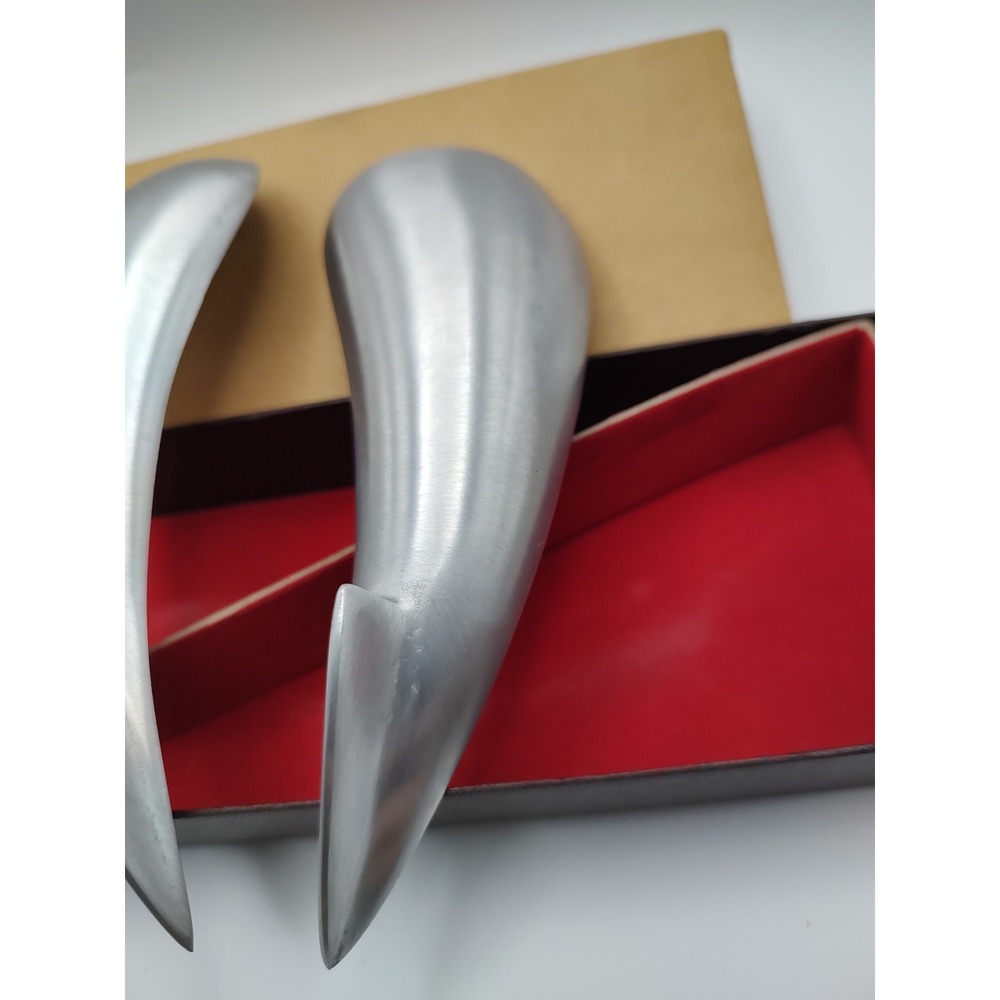 Stainless Curved‎ Salad Serving Spoons Modern Sculptural Dolphin - Picture 4 of 6